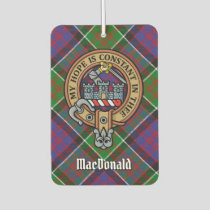 Clan MacDonald of Clanranald Crest over Tartan Air Freshener