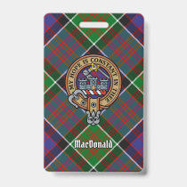 Clan MacDonald of Clanranald Crest over Tartan Badge