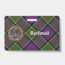 Clan MacDonald of Clanranald Crest over Tartan Badge