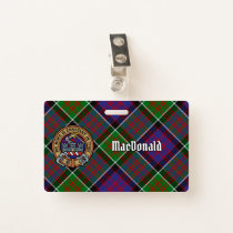 Clan MacDonald of Clanranald Crest over Tartan Badge