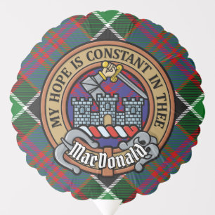 Clan MacDonald of Clanranald Crest over Tartan Balloon