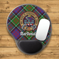 Clan MacDonald of Clanranald Crest over Tartan Gel Mouse Pad