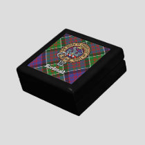 Clan MacDonald of Clanranald Crest over Tartan Gift Box