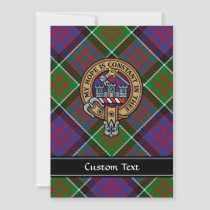 Clan MacDonald of Clanranald Crest over Tartan Invitation