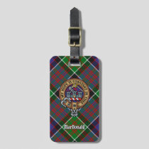 Clan MacDonald of Clanranald Crest over Tartan Luggage Tag