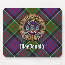 Clan MacDonald of Clanranald Crest over Tartan Mouse Pad