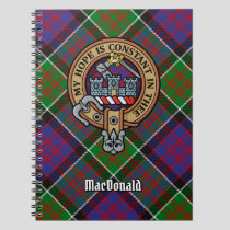 Clan MacDonald of Clanranald Crest over Tartan Notebook