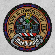 Clan MacDonald of Clanranald Crest over Tartan Patch