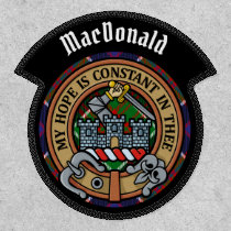 Clan MacDonald of Clanranald Crest over Tartan Patch
