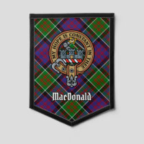 Clan MacDonald of Clanranald Crest over Tartan Pennant