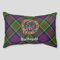 Clan MacDonald of Clanranald Crest over Tartan Pet Bed