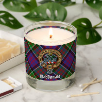 Clan MacDonald of Clanranald Crest over Tartan Scented Candle