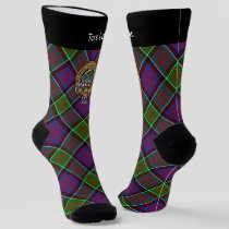 Clan MacDonald of Clanranald Crest over Tartan Socks
