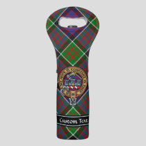 Clan MacDonald of Clanranald Crest over Tartan Wine Bag