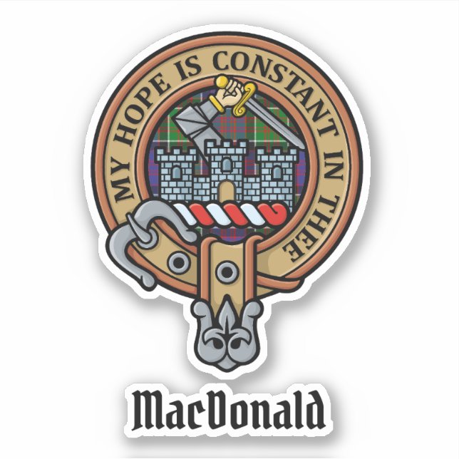 Clan MacDonald of Clanranald Crest Sticker (Front)