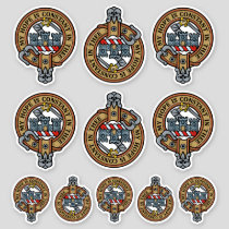 Clan MacDonald of Clanranald Crest Sticker Set