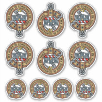 Clan MacDonald of Clanranald Crest Sticker Set
