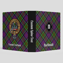 Clan MacDonald of Clanranald Tartan 3 Ring Binder