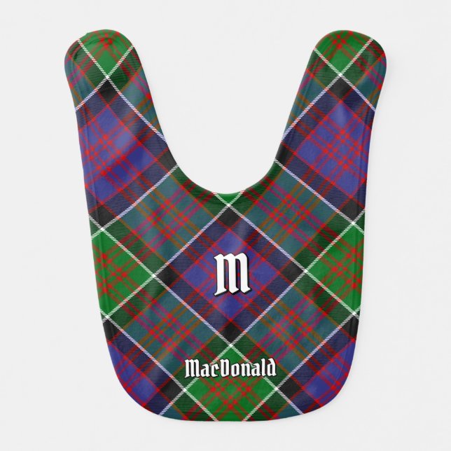 Clan MacDonald of Clanranald Tartan Baby Bib (Front)