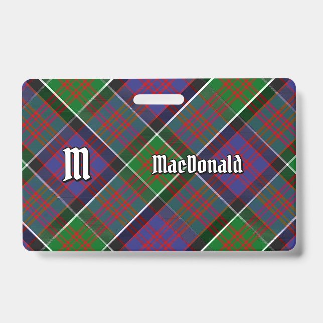 Clan MacDonald of Clanranald Tartan Badge (Front)
