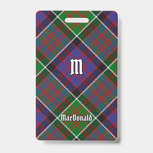 Clan MacDonald of Clanranald Tartan Badge (Front)