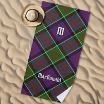 Clan MacDonald of Clanranald Tartan Beach Towel
