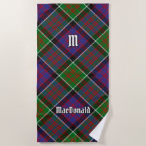 Clan MacDonald of Clanranald Tartan Beach Towel