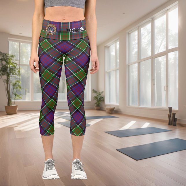 Clan MacDonald of Clanranald Tartan Capri Leggings (Creator Uploaded)