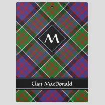 Clan MacDonald of Clanranald Tartan Clipboard