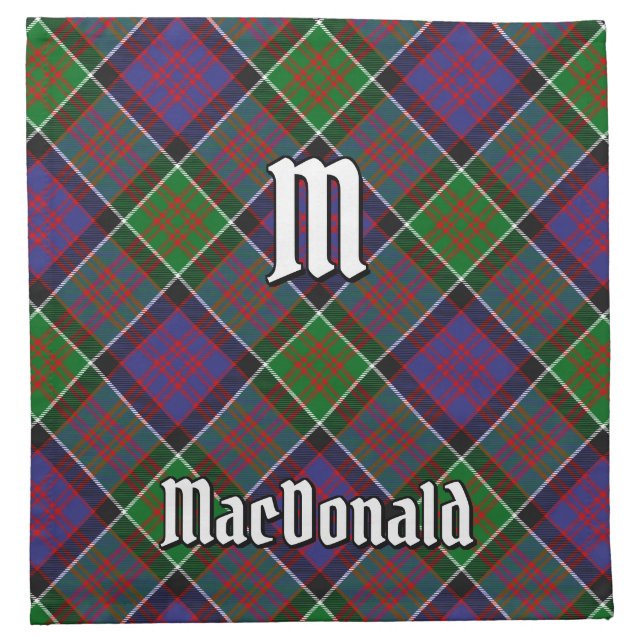 Clan MacDonald of Clanranald Tartan Cloth Napkin (Front)