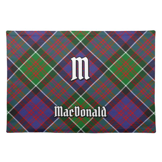 Clan MacDonald of Clanranald Tartan Cloth Placemat (Front)