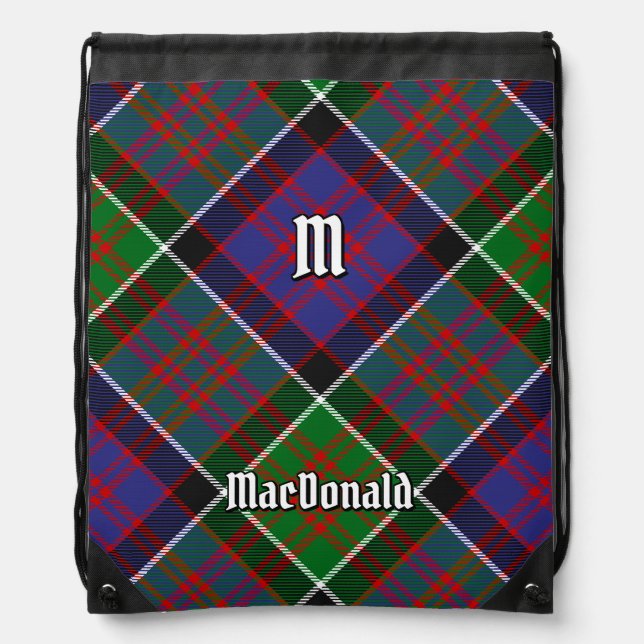Clan MacDonald of Clanranald Tartan Drawstring Bag (Front)