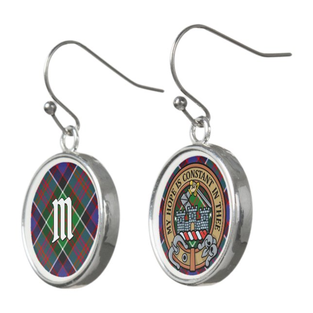Clan MacDonald of Clanranald Tartan Earrings (Angled)