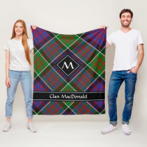 Clan MacDonald of Clanranald Tartan Fleece Blanket