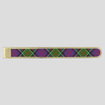 Clan MacDonald of Clanranald Tartan Gold Finish Tie Bar