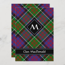 Clan MacDonald of Clanranald Tartan Invitation