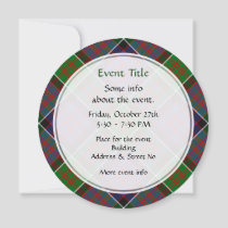 Clan MacDonald of Clanranald Tartan Invitation