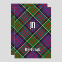 Clan MacDonald of Clanranald Tartan Invitation