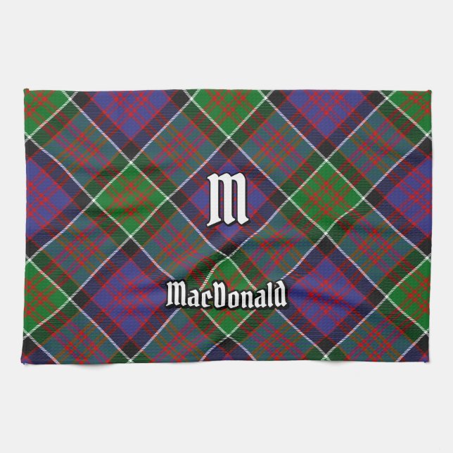Clan MacDonald of Clanranald Tartan Kitchen Towel (Horizontal)