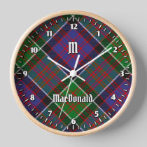 Clan MacDonald of Clanranald Tartan Large Clock