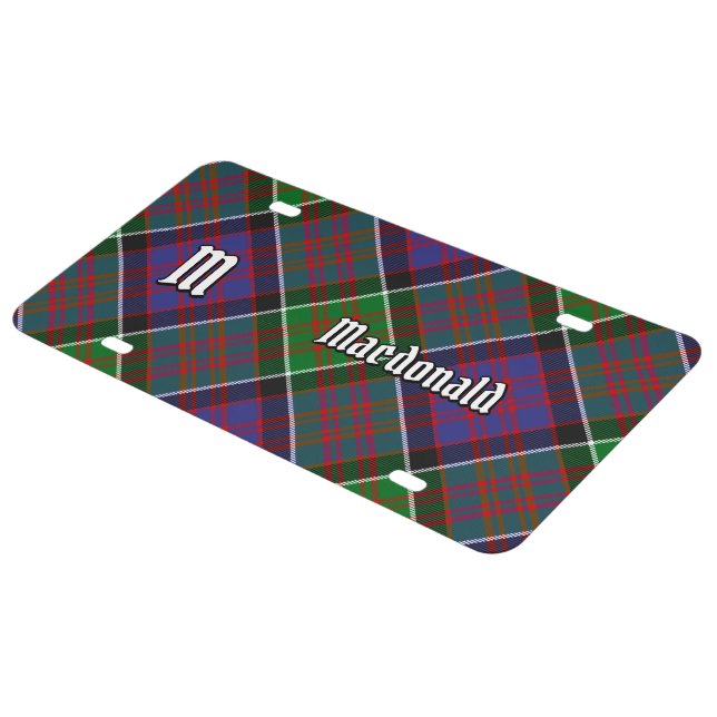 Clan MacDonald of Clanranald Tartan License Plate (Side)