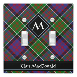 Clan MacDonald of Clanranald Tartan Light Switch Cover