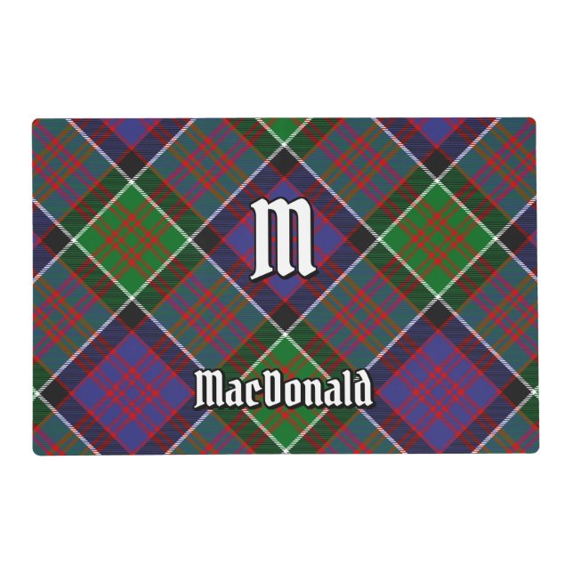 Clan MacDonald of Clanranald Tartan Placemat (Front)
