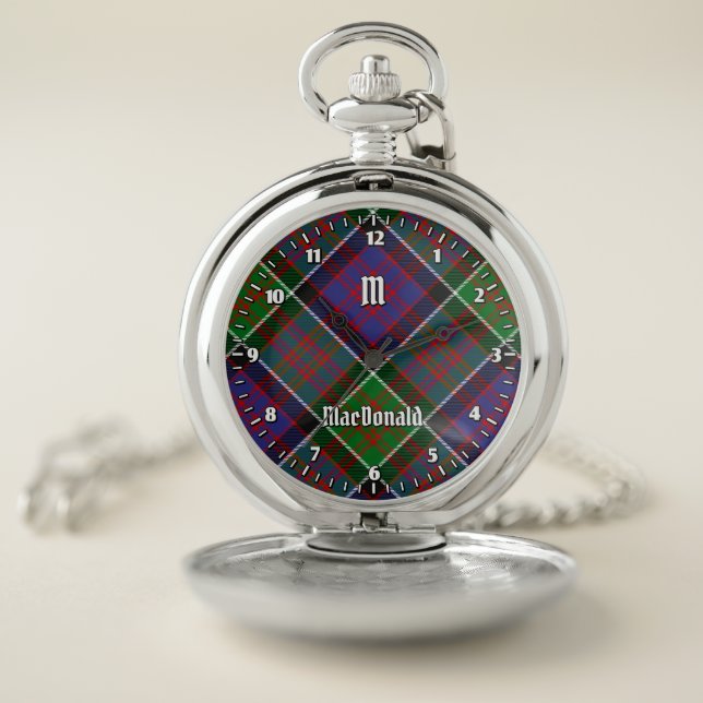 Clan MacDonald of Clanranald Tartan Pocket Watch (Inside)