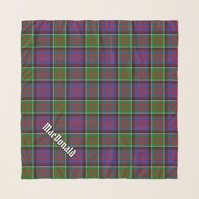 Clan MacDonald of Clanranald Tartan Scarf (Front (Horizontal))