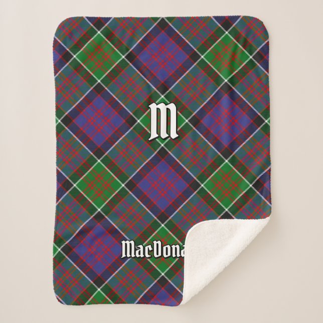 Clan MacDonald of Clanranald Tartan Sherpa Blanket (Front)