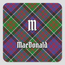 Clan MacDonald of Clanranald Tartan Square Sticker