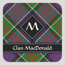 Clan MacDonald of Clanranald Tartan Square Sticker