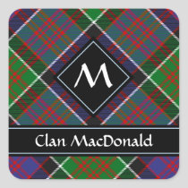 Clan MacDonald of Clanranald Tartan Square Sticker