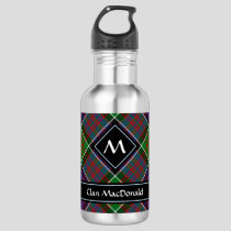 Clan MacDonald of Clanranald Tartan Stainless Steel Water Bottle